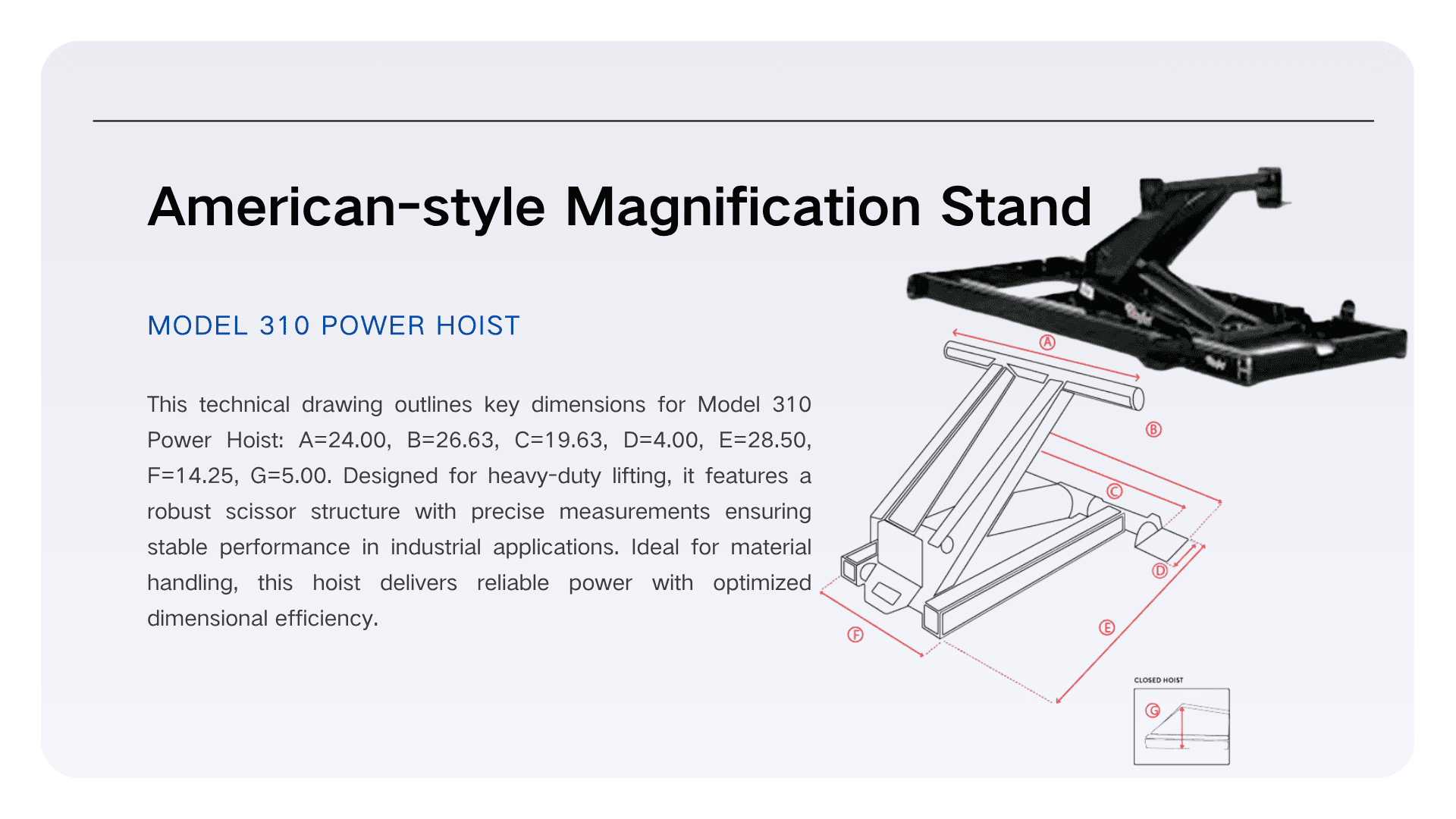 ​HCIC-310 American Power Hoist – individualūs hidrauliniai kėlimo sprendimai Šiaurės Amerikos komercinėms transporto priemonėms