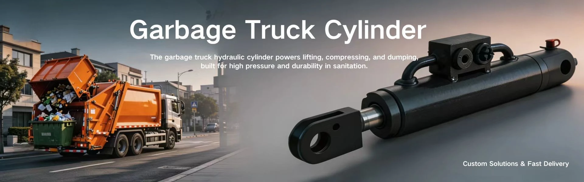 Šiukšliavežio cilindras