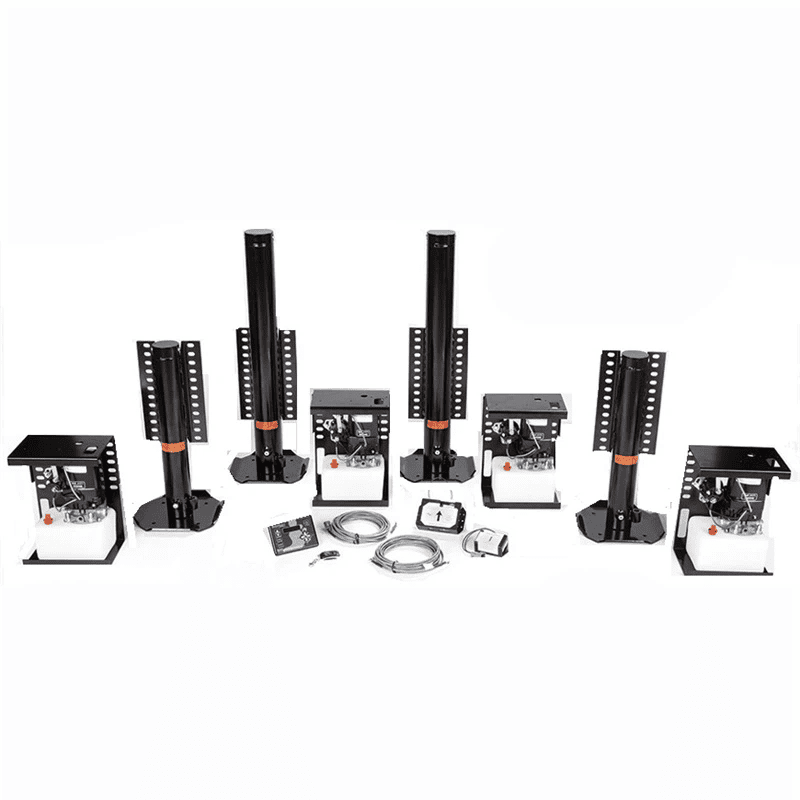 Automatinio niveliavimo hidraulinė sistema